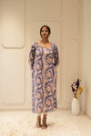 Indigo Paisley Printed Straight Kurta