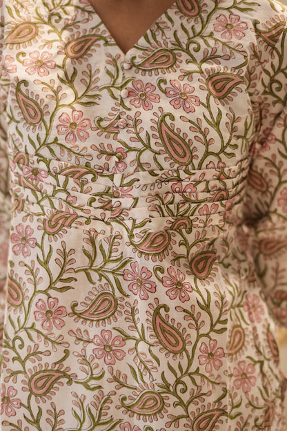 Printed A-line Kurta with Empire Waist