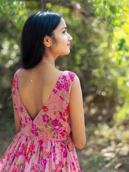 Blush Bloom Tiered Maxi Dress